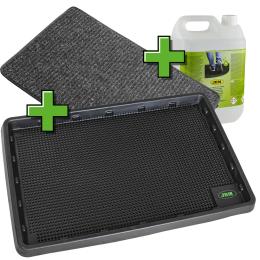 PROMO MAT WITH TANK FOR DISINFECTANT + DRYING CARPET + LIQUID