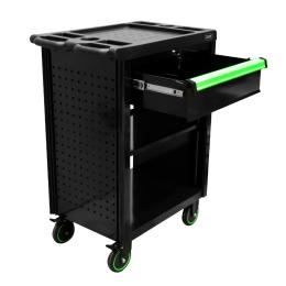 1 DRAWER TOOL TROLLEY WITH GREEN HANDLE - EMPTY