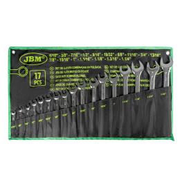 SET OF 17 COMBINATION SPANNERS - INCH
