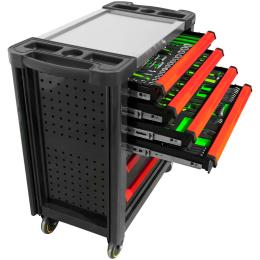 7 DRAWER TOOL TROLLEY XL - RED - TOOLS INCLUDED