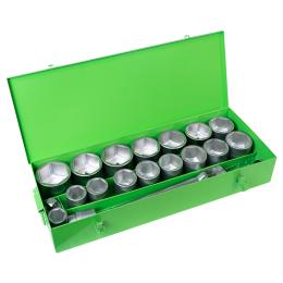 METAL CASE WITH 22 PIECES OF 1"  HEXAGON AUTOCLAVE - ZINC FINISH